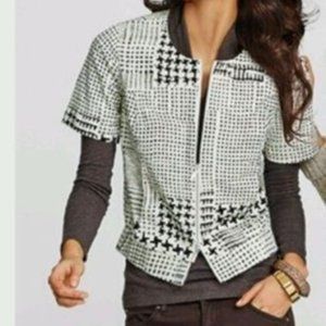 CAbi Black and White Bomber Jacket